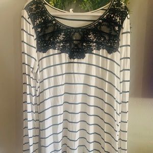 Pinkblush striped tunic top bnwot size 2xl